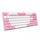 Dareu EK87 Wired Gaming Keyboard (Pink)