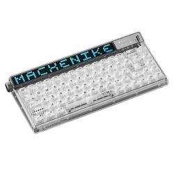 Machenike KT68 With Screen RGB Hotswappable Wireless Tri-Mode Mechanical Keyboard (White Transparent)