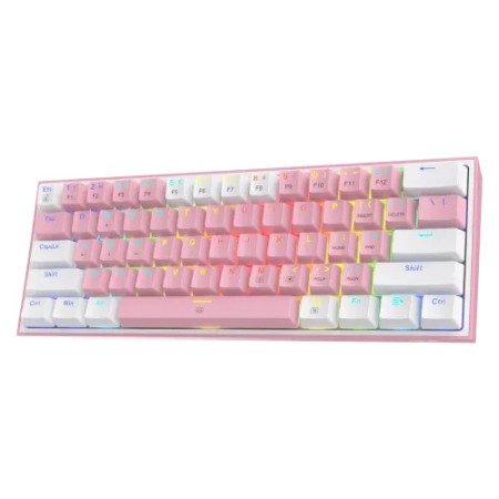 Redragon K617 FIZZ RGB (Red Switch) Pink-White gaming Keyboard