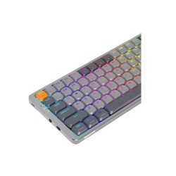 Redragon K652 Azure RGB (Huano Low Profile Red Switch) Bluetooth (tri Mode) White & Grey Mechanical Gaming Keyboard