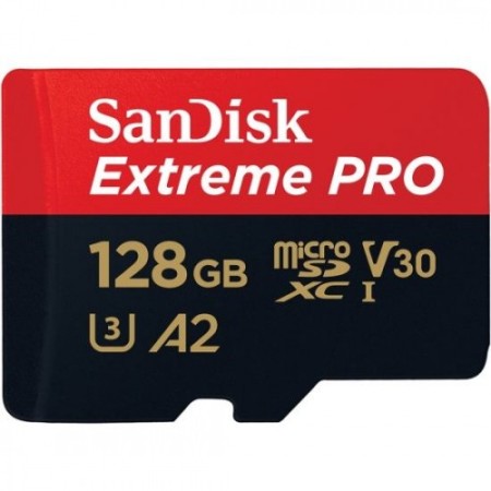 Sandisk Extreme Pro 128GB 200mbps MicroSDXC UHS-1 Memory Card With Adapter