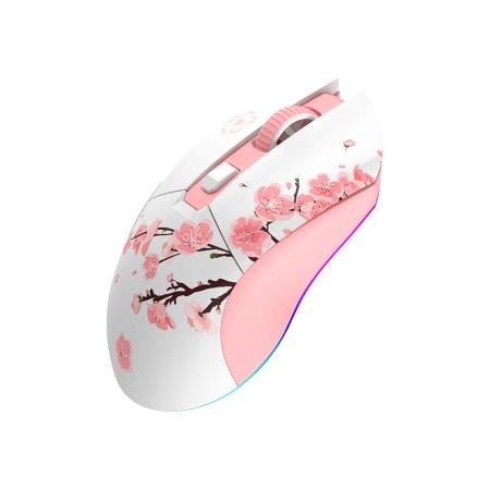 Dareu EM901X Wired & Wireless Dual Mode Gaming Mouse With Dock (Pink) 