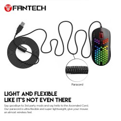 Fantech Hive UX2 6 Buttons 7 Mode USB RGB Gaming Mouse Black