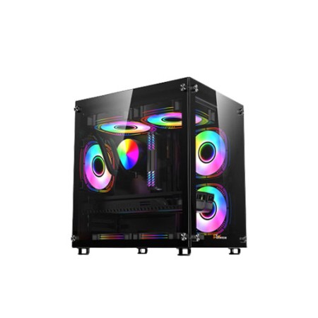 Pc Power Ice Cube Black Desktop Gaming Casing With Power Supply (350w)