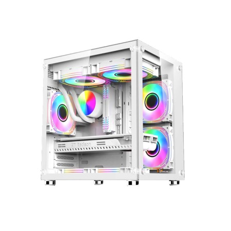 Pc Power Ice Cube White Desktop Gaming Casing With Power Supply (350w)