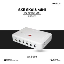 SKE SK616 Mini DC UPS for Wifi Router +ONU + IP CAMERA/ CC CAMERA (15600MAH WITH MEGA 5 OUTPUT)