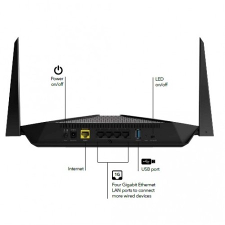 Netgear RAX40 AX3000 Nighthawk AX4 4-Stream WiFi 6 Router