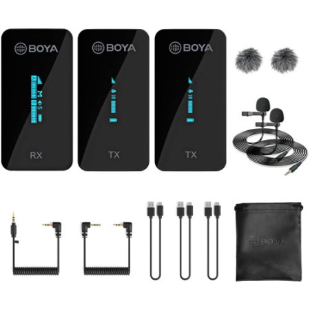 BOYA BY-XM6-S2 2.4GHz Dual-Channel Wireless Microphone System